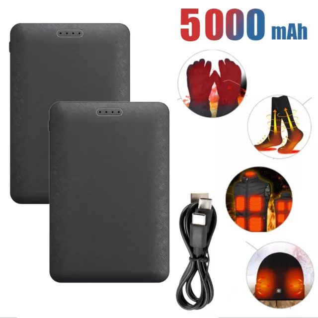 5000MAH CHARGER POWER Bank Battery Backup for Heated Vest, Heat Jacket ...