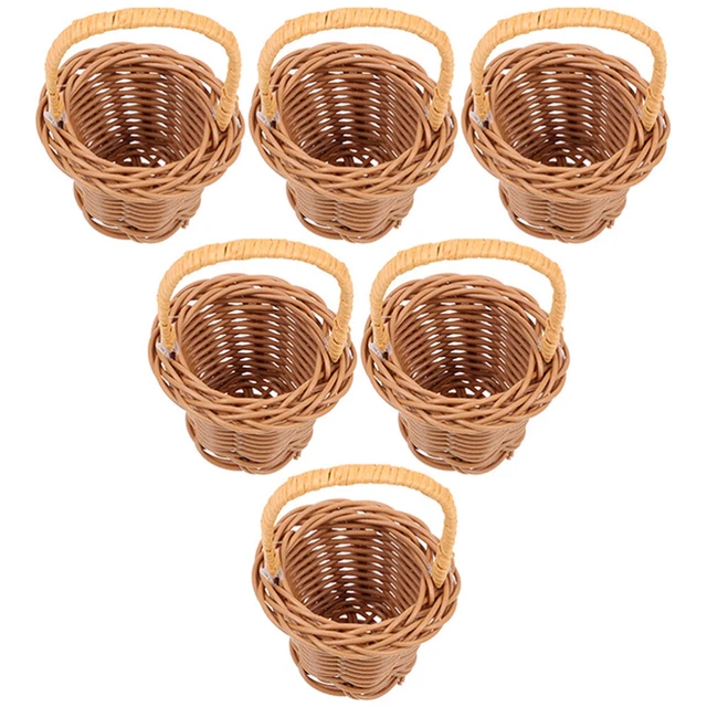 Cestino da Picnic di Vimini, Fodera Staccabile Vintage Cestini da Giardino Rattan con Coperchio e Maniglia per Pasqua, Picnic, Campeggio, Cesto da Picnic Vuoto (Plaid rosso