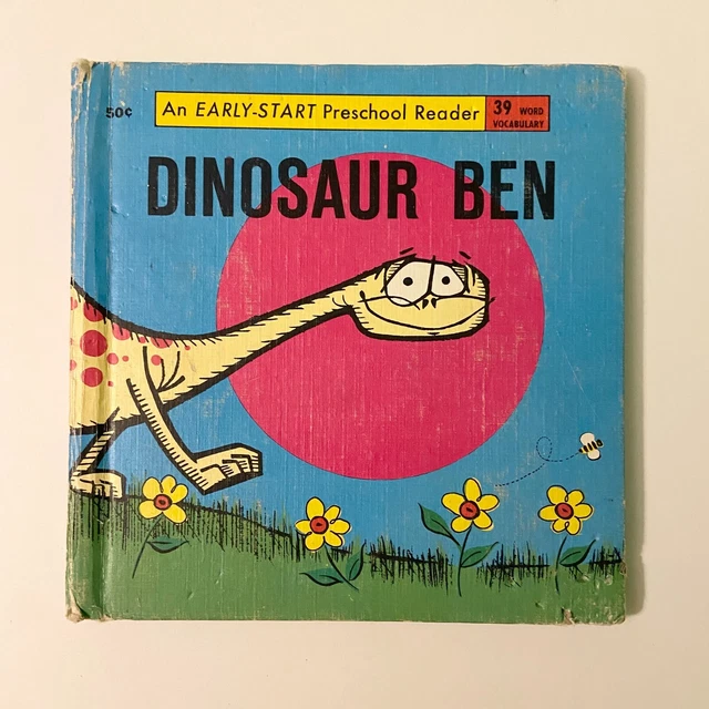 VINTAGE 1965 DINOSAUR Ben An Early Start Preschool Reader Annie ...