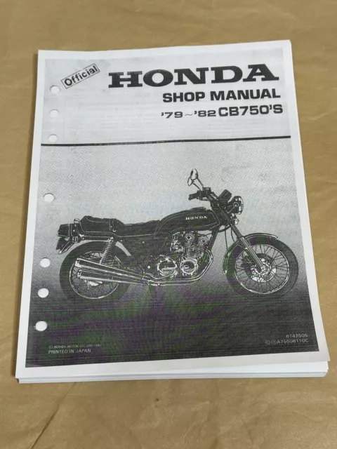 3hole Service Shop Repair Manual 79-82 Honda CB750 CB750K CB750C CB750F DOHC LTD