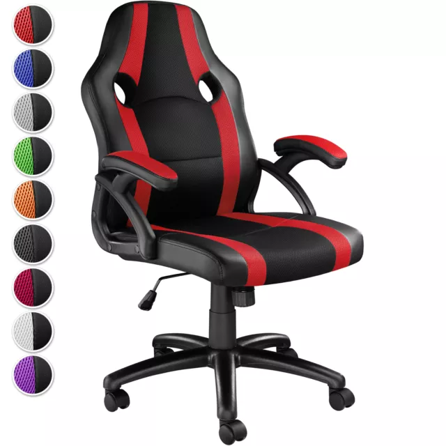 Chaise Fauteuil de Bureau Siège Sport Siège Baquet Gaming Simili Cuir pivotante