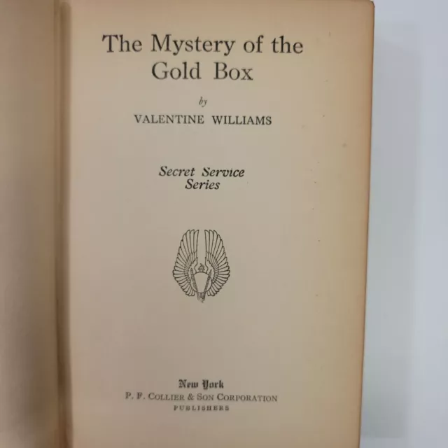 The Mystery Of The Gold Box Valentine Williams Secret Service Series Novel 1932