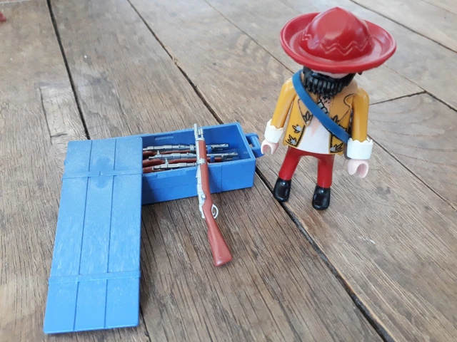 Playmobil 3035 - Bandit Mexicain Avec Cactus, Caisse, Carabine, Serpent - Set Western Vintage