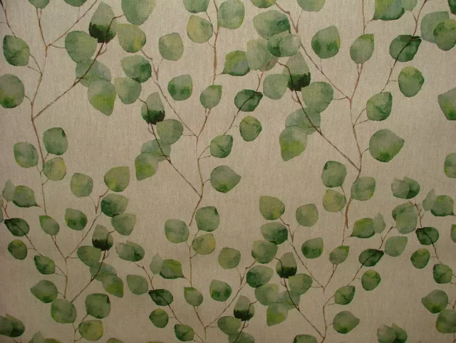 Eucalyptus Tree Leaf Linen Cotton Fabric Curtain Cushion Upholstery Craft Blind