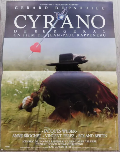 Cyrano de Bergerac Affiche ORIGINALE Poster 40x60cm 15"23 1990 Depardieu Weber