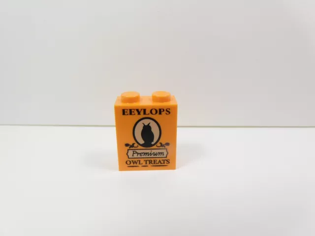 LEGO Harry Potter Orange 1x2x2 Printed Brick Eeylops Owl Treats Minifig J12