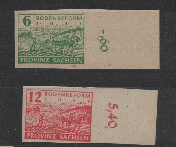 .SBZ-Provinz Sachsen 85 - 86  Rand  re (Bodenreform) postfrisch