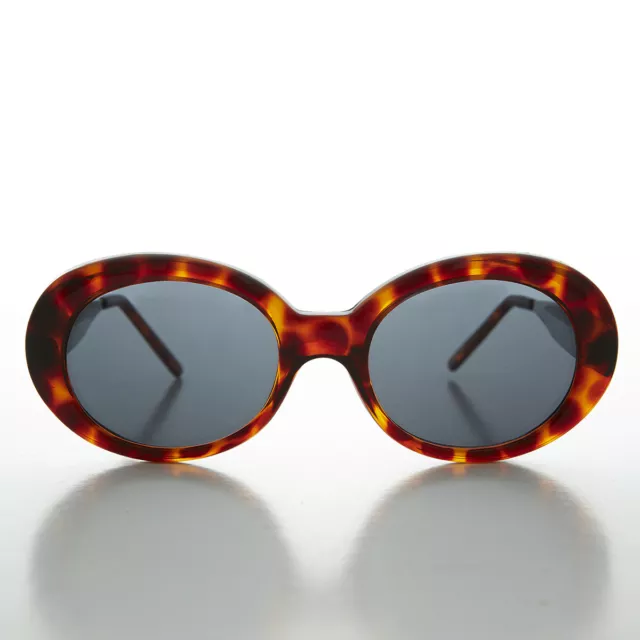 Mod Oval Cat Eye Vintage Sunglasses Tortoise / Gray  - Silva