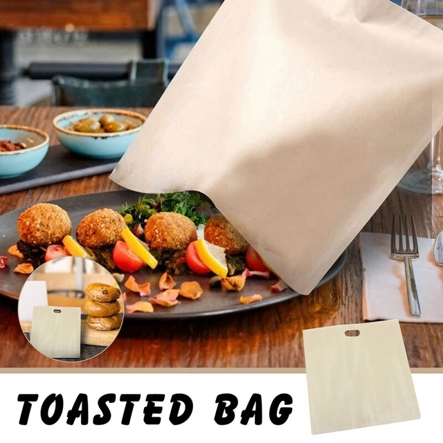 12Pcs Reusable Toaster Bag Non-Stick Bread Baking Bag Sandwich Bags Toast MicrC9