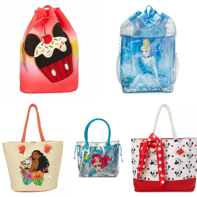 DISNEY STORE SWIM Bag Ariel Elsa Anna Sofia Minnie Cinderella Tinker