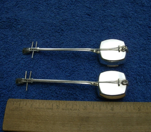 VINTAGE JAPANESE STERLING SHAMISEN Instrument Shaped SALT & PEPPER