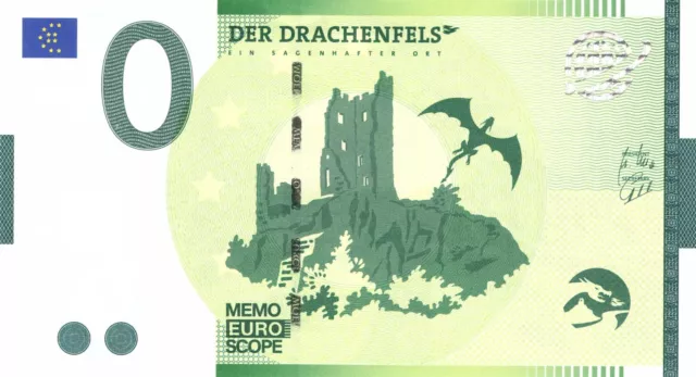 0 Euro Schein, Memo, DER DRACHENFELS - EIN SAGENHAFTER ORT, EAAB005/2