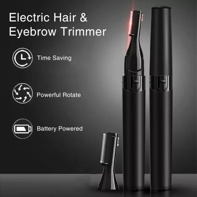 Electric Eyebrow Trimmer Finishing Painless Flawless Brows Facial Hair Remover