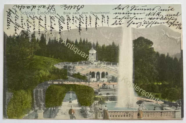 AK Schloss Linderhof 1908 Venustempel König Ludwig II Bayern