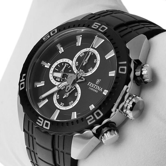 MONTRE FESTINA HOMME F16664/4 Bracelet Silicone Verre Mineral