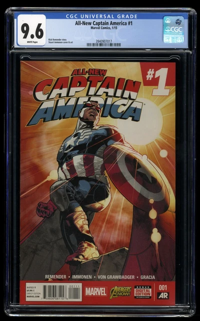 All-New Captain America (2015) #1 CGC NM+ 9.6 White Pages Marvel