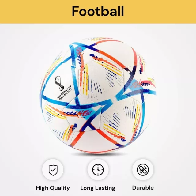 Football Qatar FIFA World Cup Soccer Ball Match Sport Training Outdoor Playing 2