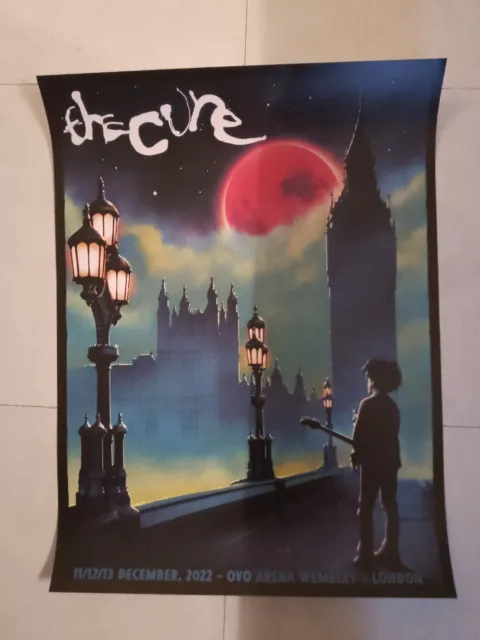 The Cure Poster London Wembley Arena 2022 Robert Smith Official Mint 24 x 18 "