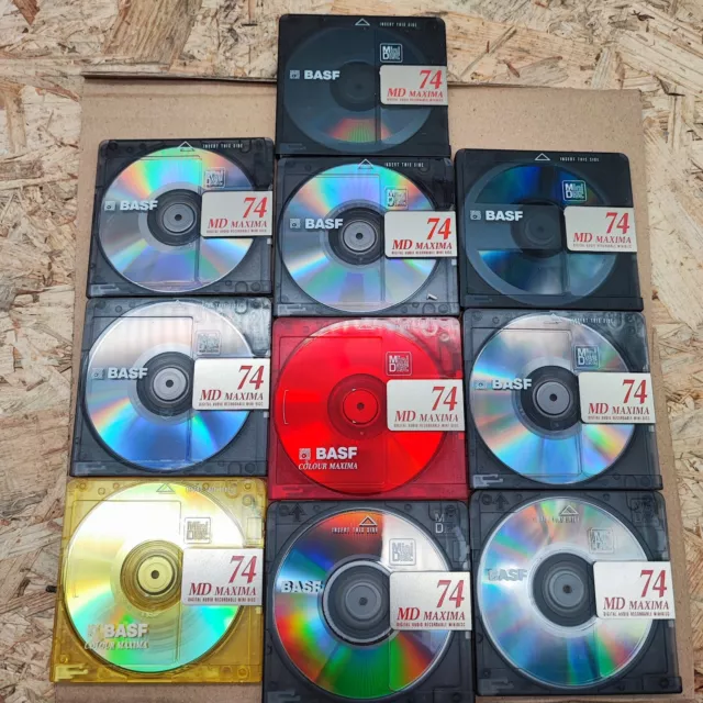 10x MDs MAXIMA BASF Minidisc MD 74 Minidisk BLANKDISC Leer  74 Min. vom Händler