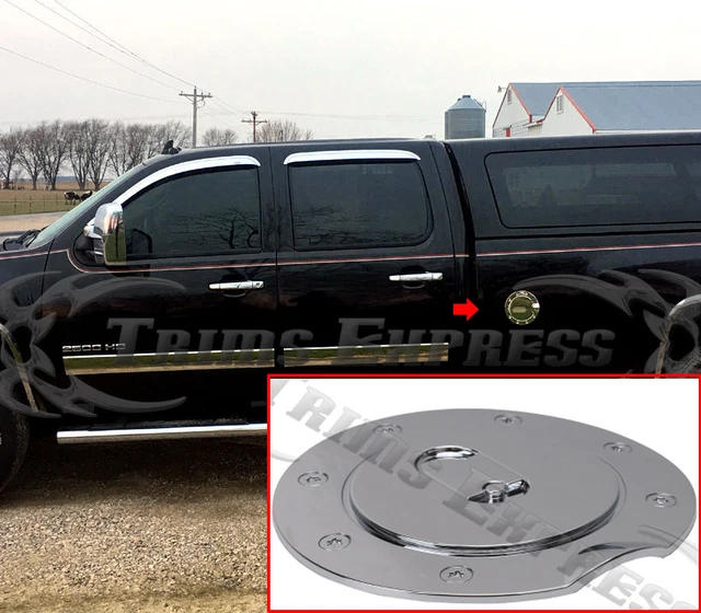 20072013 CHEVY SILVERADO/GMC Sierra 1500 2500 Chrome Fuel Door Gas Cap