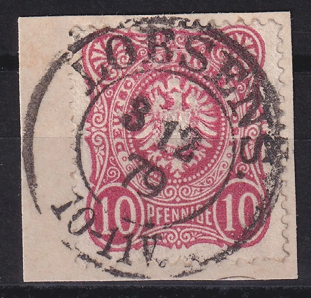 65024) LOBSENS Posen 1879 nachverwendeter Stempel