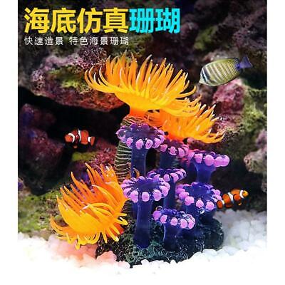Aquarium Artificial Soft Coral Silicone Fish Tank Landscaping Decor Water Plant
