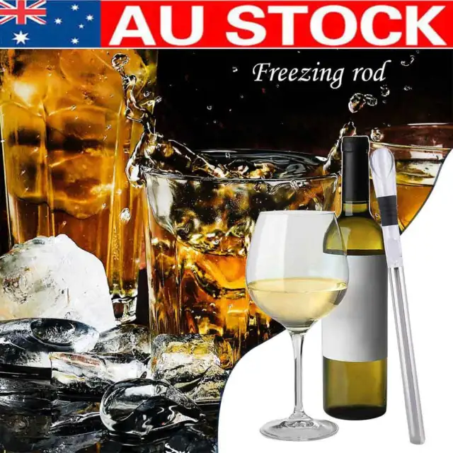 Wine Bottle Chiller Stick Stainless Steel Rod Ice Cooling Cooler Pourer Spout AU