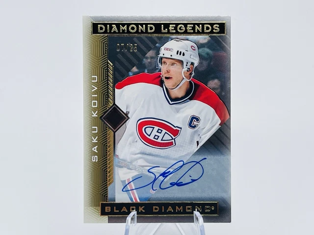 Saku Koivu 7/25 AUTO 💎 2021-22 UD Black Diamond Legends BDL-SK Montreal