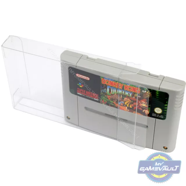 Snes Game CART PROTECTORS Box Super Famicom Cartridge 0.4/0.5mm PET DISPLAY CASE