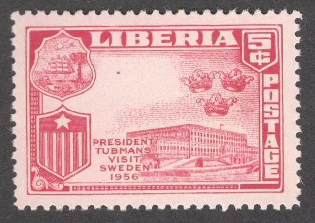Liberia #370 1958 SWEDEN Flag MISSING error MNH