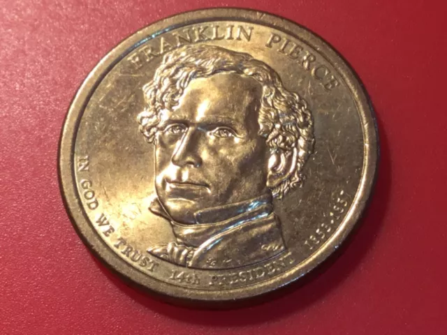 2010  "D"  US  "Presidential"  one dollar  coin.    "Franklin Pierce"