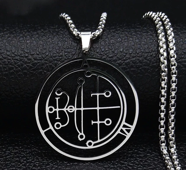 Satanic Lock LOCK SIGIL OF Aim Goetia Solomon Demon Seal Pendant Necklace, Satan ...