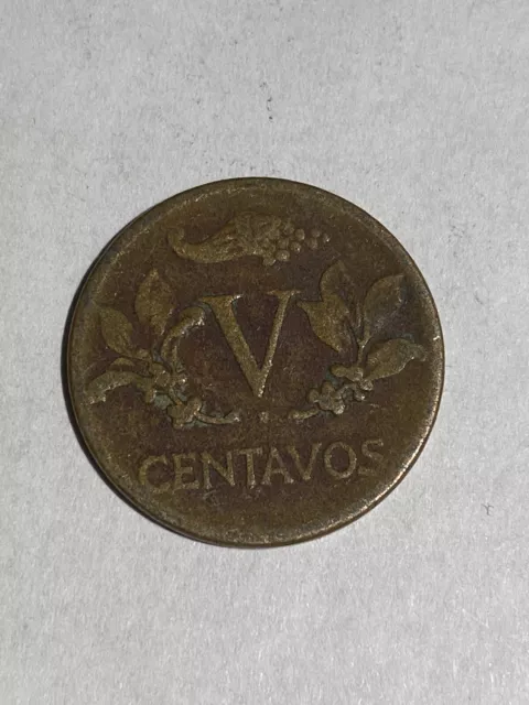 1954 - Colombia - 5 Centavos - Nice old coin!