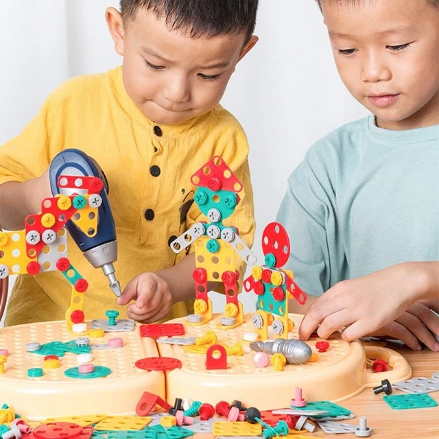 DIY CHILDREN ELECTRIC Drill Toolbox ABS Baby Pretend Play Montessori ...