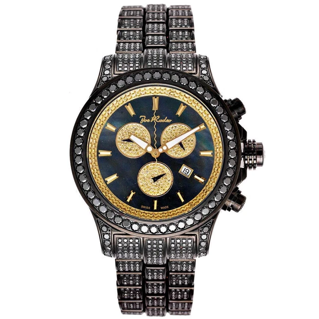 Joe Rodeo Diamond Men's Watch - MASTER PILOT black 26.7 ctw