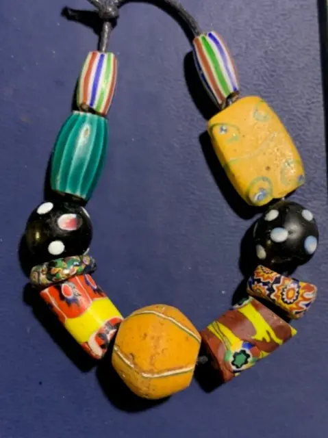 Antique Venetian - African Trade Beads - millefiori Italian glass