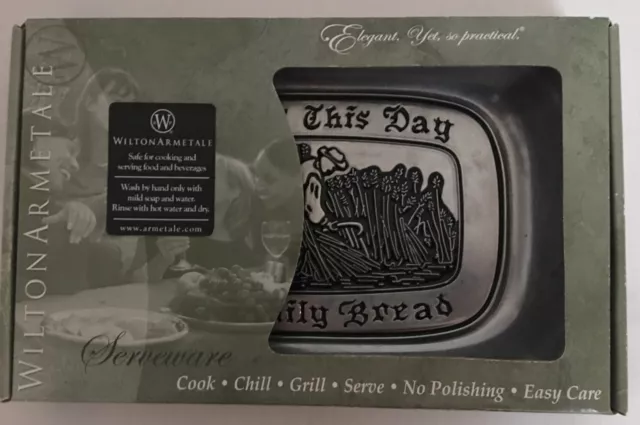 NEW Wilton Armetale Bread Tray "Give Us This Day Our Daily Bread"