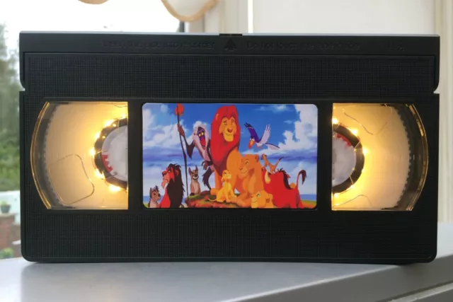 Disney Lion King Retro VHS Night Light, Desk Lamp, Led, Bedroom Lamp, TV, Kids