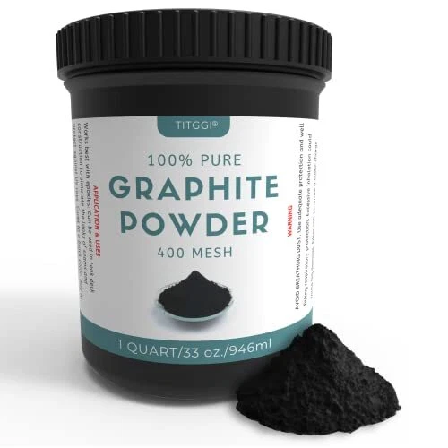 1 Quart Microfine Pure Graphite Powder, Excellent Dry Powdered Graphite Lubri...