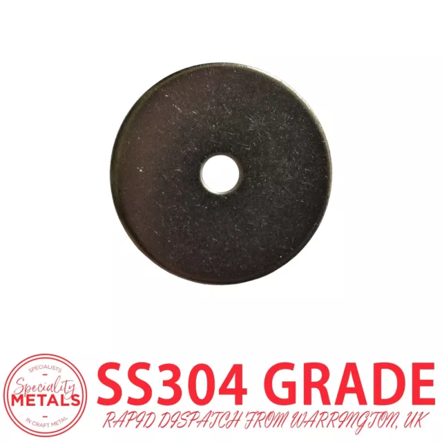 M6 (6mm) x 40mm | A2-70 Stainless Steel Penny Repair Mudguard Washers