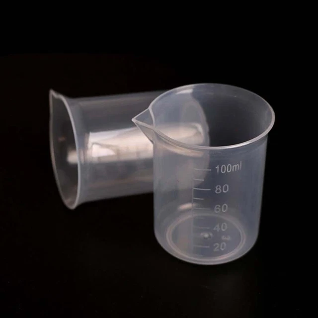 2/10pcs 100mL Plastique Transparent Mesure Tasse Cruche Béchers Cuisine