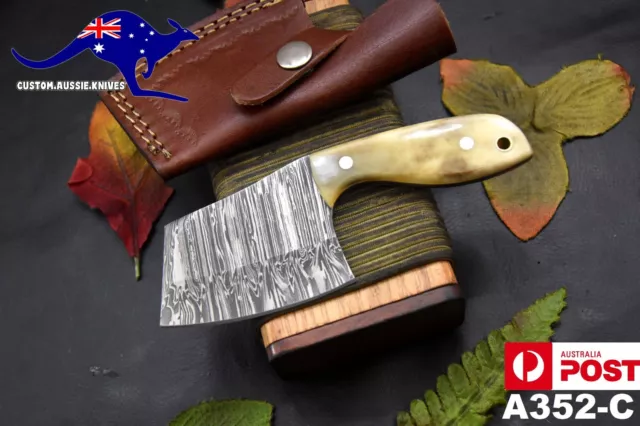 J2 Steel Hand Made Trekker Dagger High Polish Knife Horn Handle