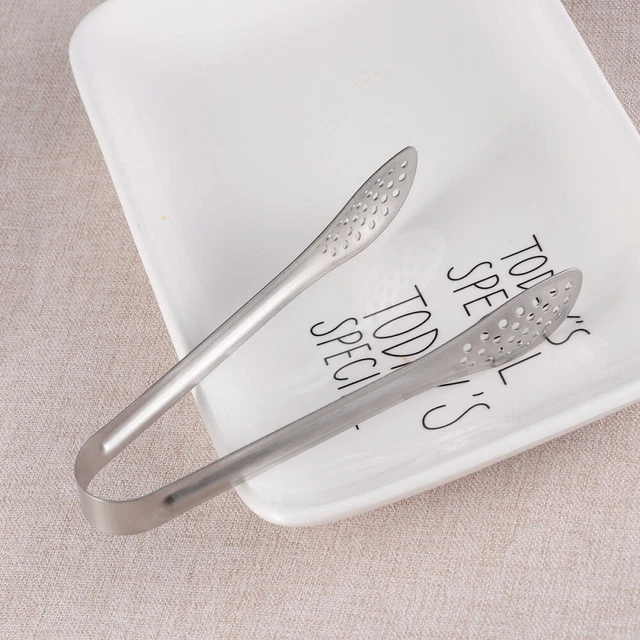 4 Pcs Food Serving Tongs Cooking Clamp Cupcakes Stainless Steel 11