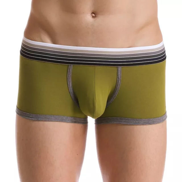 Men Boxer Shorts Briefs Stretch Soft Bulge Pouch Underwear Solid Underpants XL