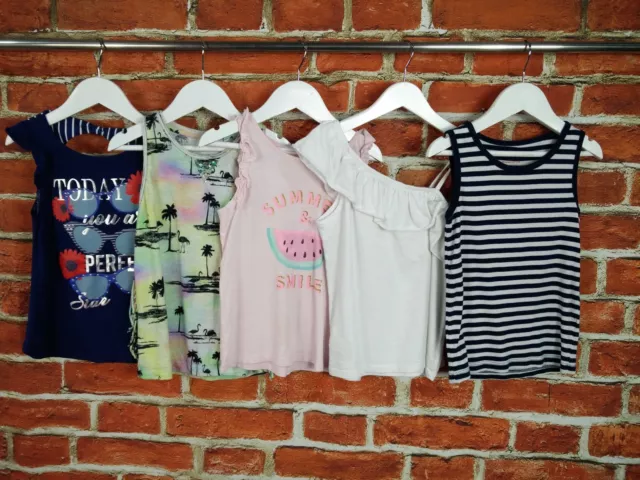 Girl Bundle Age 7-8 Years H&M Next Charanga T-Shirt Top Summer Stripe Kids 128Cm