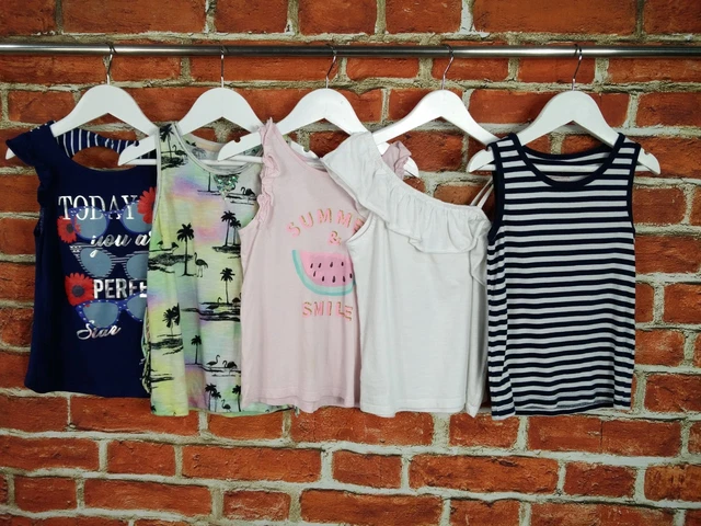 Girl Bundle Age 7-8 Years H&M Next Charanga T-Shirt Top Summer Stripe Kids 128Cm