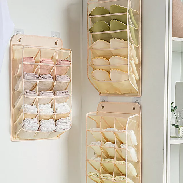 5/15 Pockets Wall Door Hanging Organiser Bra Underwear Socks Home Storage Bags