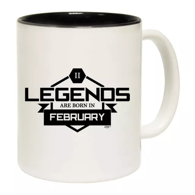 Legends Are Born In February - Funny Novelty Coffee Mug Mugs Cup - Gift Boxed