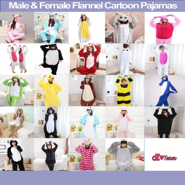 Adult Fleece Unisex  Animal Onesie Pajamas Cosplay Costume Sleepwear