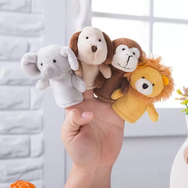 Preschool Cartoon Animal Finger Puppets Baby Toddlers Developmental Toys 2